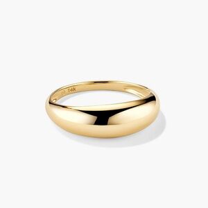 Mejuri 14k Gold Thin Dome Ring